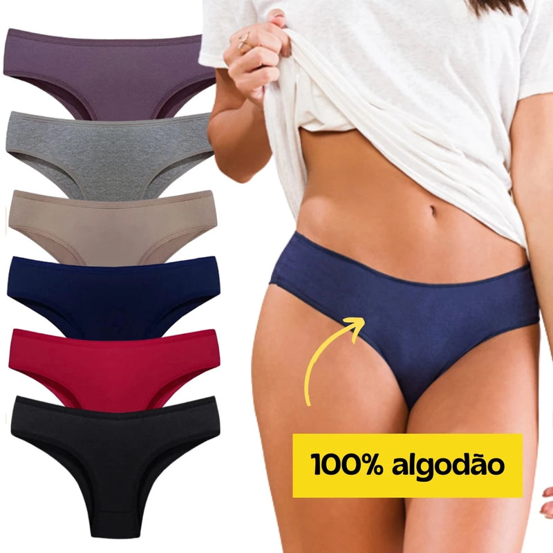 [COMPRE 5 LEVE 10] Calcinha 100% Algodâo