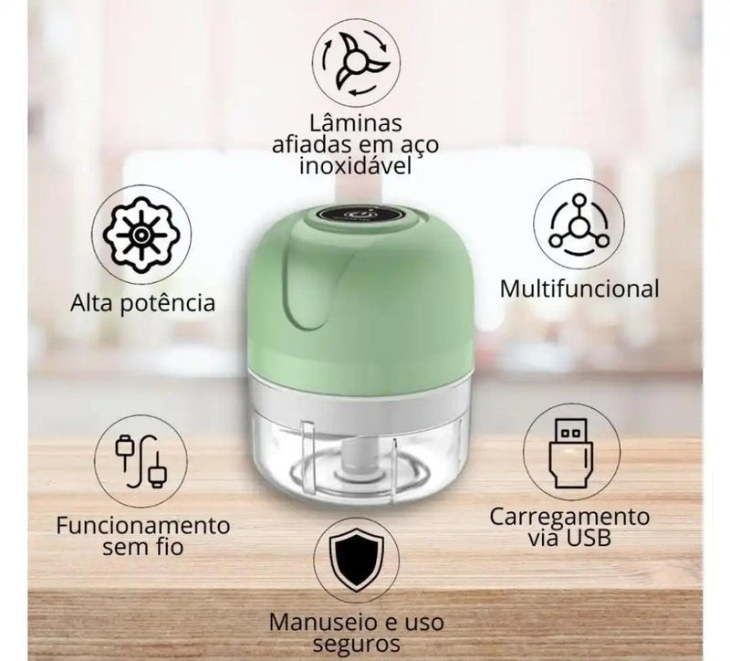 Mini processador de alimentos - Agilidade na cozinha! - Loreshops